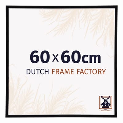 Fotolijst 60x60 cm - Kunststof - Zwart Hoogglans - Angers