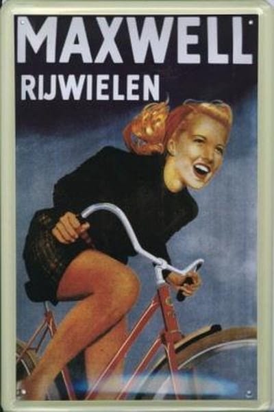 Maxwell Rijwielen reclame Fiets reclamebord 20x30 cm