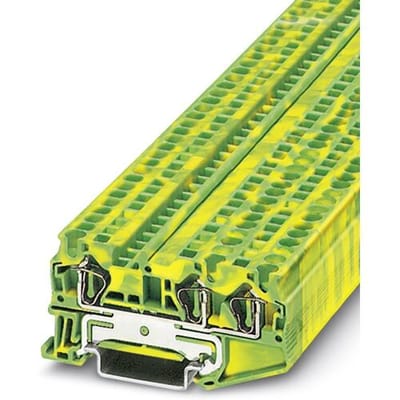 Phoenix Contact 3031416 Doorgangsserieklem 6.2 mm Spanveer Groen, Geel 50 stuk(s)