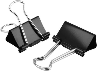 Dailygoods- Binder Clips Groot - 51mm Foldback Clips - Metalen Klemmen - Roestvrij en Duurzaam - 10 Stuks - Geschikt voor 140 Vellen Papier - Paperclips