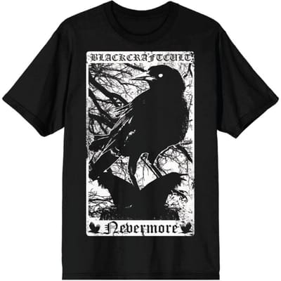 Blackcraft Cult - Gothic T-shirt - Nevermore Tarot mannen T-shirt - M tot XXL - voor Mannen - zwart