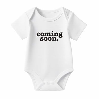 Romper Coming Soon - wit - korte mouw