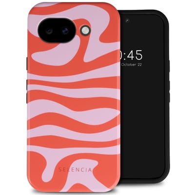 Selencia Hoesje - Geschikt voor Google Pixel 10a - Backcover met Magnetische Ring - Dream Swirl Pink