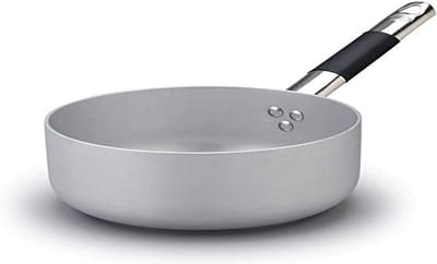 Aluminium Inductiepan 20 cm met Antiaanbaklaag – Diep Koekenpan voor Inductiekoken
