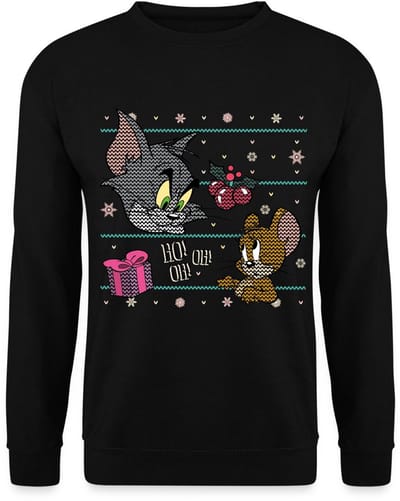 Tom En Jerry Ho Ho Ho Ugly Christmas Sweater Sweater Heren