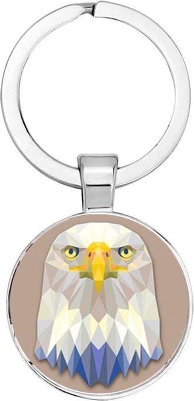 Akyol - Adelaar Sleutelhanger - Adelaar - Vogelliefhebber - Leuk kado voor iemand die van vogels houd - 2,5 x 2,5 CM