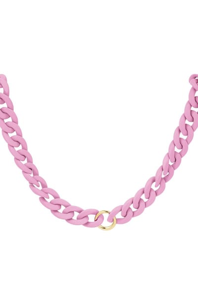 Chunky Chain - Schakelketting - Ring - Bleekroze - Yehwang