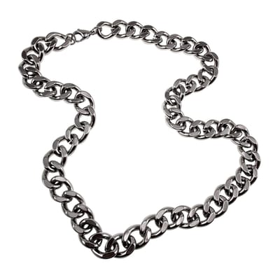 Grove Cubaanse Schakelketting 65cm x 15mm, Ketting, Gepolijst RVS – Unisex