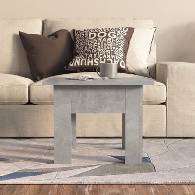vidaXL - Salontafel - 55x55x42 - cm - bewerkt - hout - betongrijs