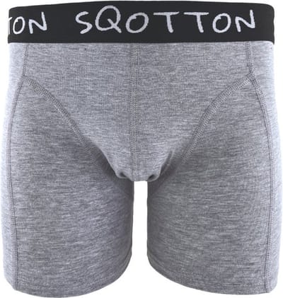 Boxershort - SQOTTON® - Basic - Grijs - Maat M