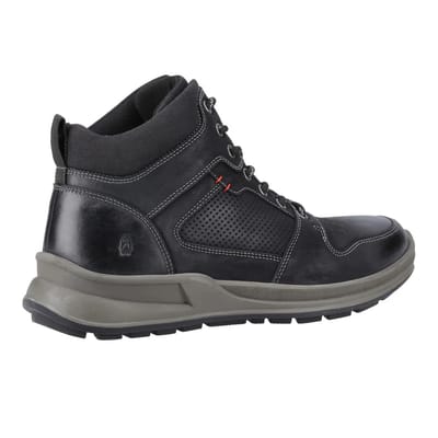Hush Puppies Heren Arnie Leren Enkellaarzen (Zwart)
