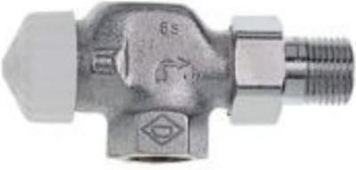 Heimeier V exact radiatorafsluiter haaks at 15 1/2 vernikkeld