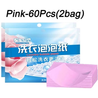 120/30 PIÈCES Pastilles de Lavage Savon à Lessive Feuille de Détergent Concentré Nettoyage Vêtements Sous-vêtements Détergent Papier Bulle de Lavage