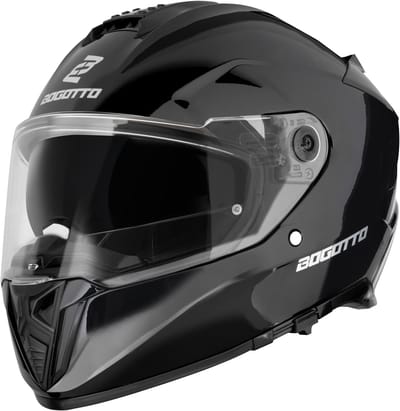 Bogotto FF122 SVK Solid Zwart Integraalhelm - Helm