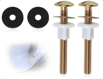 Dailygoody - Toilet Seat Screws - Universele Toiletzitting Bevestigingsset - Inclusief Onderdelen - Wit - Toiletzitting Accessoires - Ondersteuni