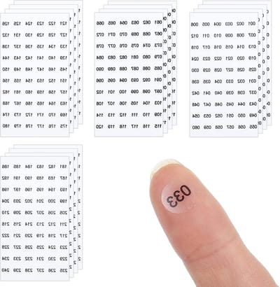 Ronde Afdichtstickers met Cijfers 1-240, 8 mm, Perfect voor Organisatie, Codering en Kantoorindeling