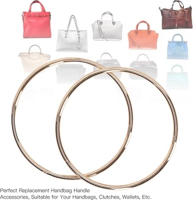 Dailygoods- Handvatten Hoge Hardheid - Handtashandvatten - DIY Tassen - 2 Stuks - Ronde Vorm - Geschikt voor Bagage - Tashandgrepen