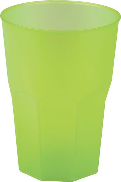 Santex drinkglazen frosted - groen - 6x - 300 ml - onbreekbaar kunststof - Cocktailglazen