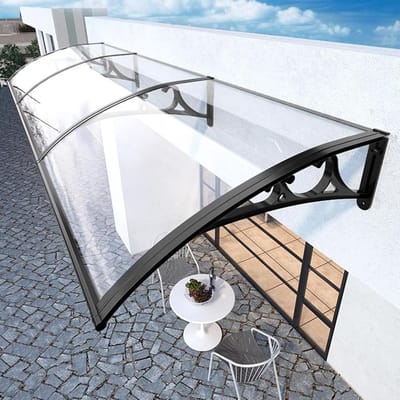 Balkonluifel - Terrasluifel zonnescherm - Buitenruimte beschermen - Slagvast polycarbonaat - 60 x 150 cm - Transparant