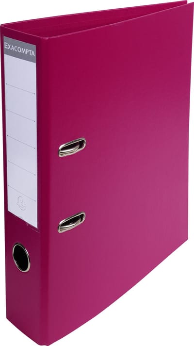 Exacompta 10x Prem'Touch® PVC Ordner met hefboom - rug 70 mm - A4 - Fuchsia - 53747E