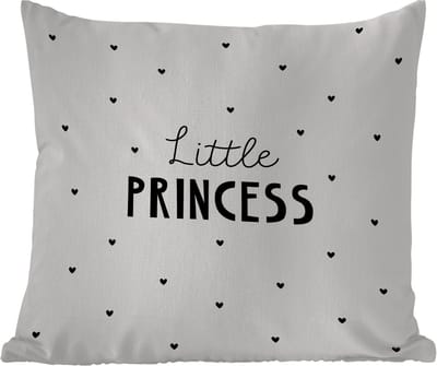 Tuinkussen - Spreuken - Little princess - Meisjes - Prinses - Quotes - 40x40 cm - Weerbestendig