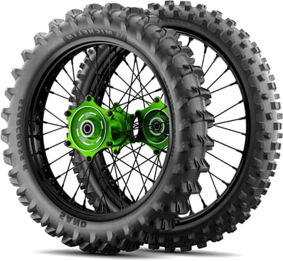 Motorbanden - Voorwiel band - Zanderig terrein - Verbeterde grip - 80/100-21 - Zwart