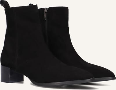 Notre-V 63231 Enkellaarsjes - Enkelboots met rits - Dames - Zwart - Maat 42