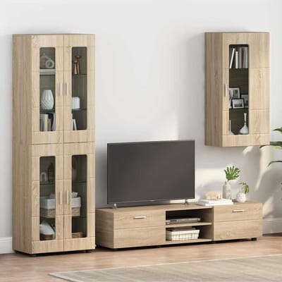 vidaXL Houten Kast met opslag Sonoma Eik 50 x 29 x 100 cm Bewerkt hout