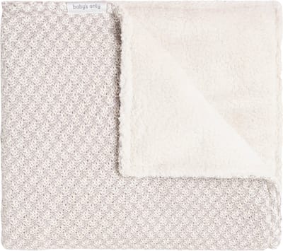 Baby's Only Wiegdeken teddy Happiness - Urban Taupe/Ecru - 70x95 cm