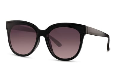 Joboly Cat Eye Panter Print Zonnebril - Zwart Frame - Zwarte Lenkleur - Dames