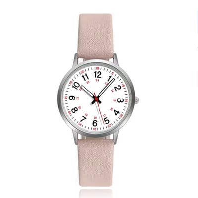 Trendy horloge met zlicht roze band