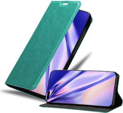 Cadorabo Hoesje geschikt voor Huawei P40 PRO / P40 PRO+ in BENZINE TURKOOIS - Beschermhoes met magnetische sluiting, standfunctie en kaartvakje Book Case Cover Etui
