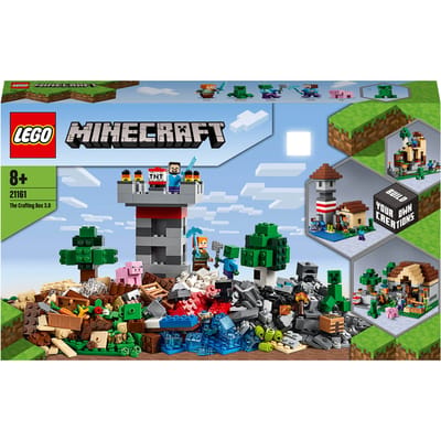 LEGO 21161 Minecraft De Crafting Box 3.0, Kasteel Bouwset met Poppetjes, Speelgoed voor Kinderen van 8 Jaar en Ouder