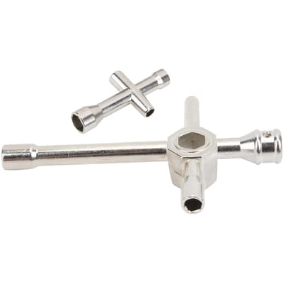 2 stuks Stalen Kruissleutels Huls Zeskant Dopsleutel Moersleutel Wielreparatiegereedschap voor RC Auto white