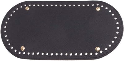 Gebreide haken PU lederen tas met vloervorm kussen en handgeweven ontwerp (zwart) - 22 * 10 cm - Trendy en stijlvolle handtas