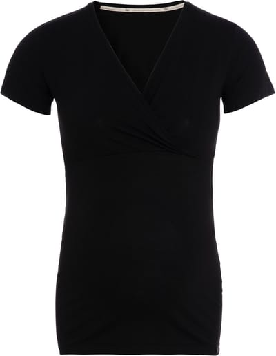 Baby's Only - Zwangerschaps T-shirt Glow zwart - Voedingstop gemaakt uit 96% viscose en 4% elastaan - Shirt met borstvoedingsfunctie - S