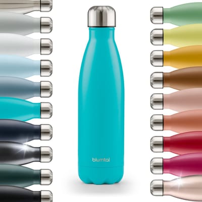 Blumtal Thermosfles - Met dubbele wand - Thermosbeker Koffie, Thee en Koele dranken - Travel Mug - Petrol - 350 ML