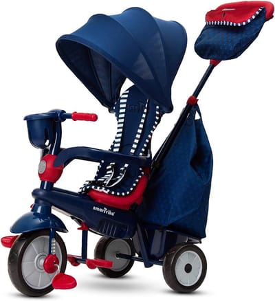 Peuter Driewieler - Kindercyclus - Motoriek Ontwikkelen - 4-in-1 Multi-Stage - 94 x 45 x 102 cm - Marineblauw