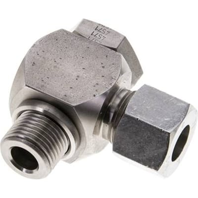 14S & G1/2'' RVS Swivel Joint Snijringkoppeling Buitendraad 400bar Draaibaar ISO 8434-1
