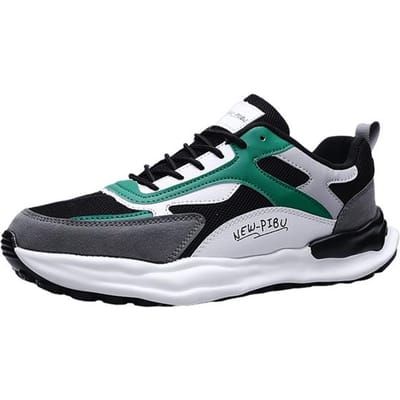 Nouvelles Chaussures pour Homme Été Haut Bas Chaussures pour Homme Sport Mode Décontracté Chaussures pour Homme Chaussures de Marche Légères d'Extérieur Chaussures Antidérapantes Homme 44 vert