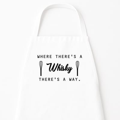 Keukenschort "Where there’s a Whisky, there’s a way" | Kerstcadeau & Sinterklaas voor Hem