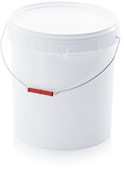 Food Grade Kunststof Emmer met Deksel - 30 Liter - Wit