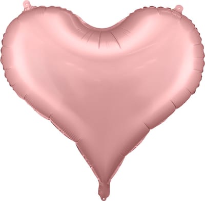 Partydeco - Folieballon Hart Licht Roze - 61 x 53 cm