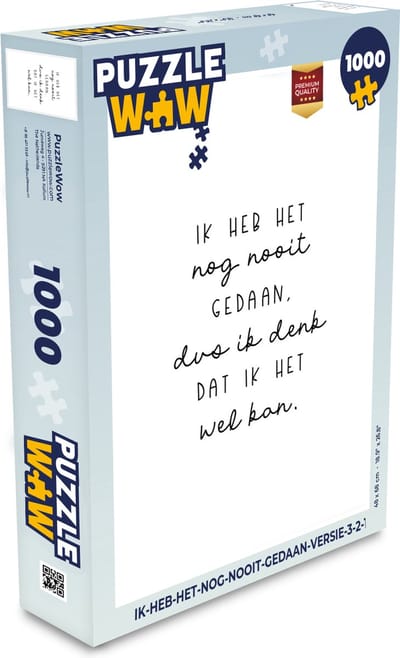 Puzzel Quotes - Ik heb het nog nooit gedaan dus - Baby - Kinderen - - Legpuzzel - Puzzel 1000 stukjes volwassenen