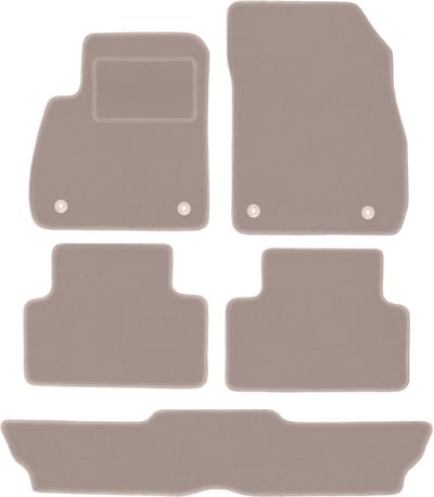 Beige veloursmatten voor: Opel Zafira C 7-zits (2012-2019)