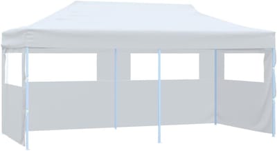 Pop-Up Partytent - Feesttent Tuinpaviljoen - Buitenfeesten Organiseren - Waterdicht UV-bestendig - 3x6 Meter - Wit