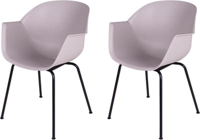 MaximaVida eetkamerstoel Cuyp XXL taupe buisframe stoelpoten- 2 stuks