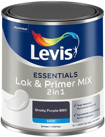 Levis - Essentials Lak & Primer Mix - Shady Purple B80 - Mengverf - 1 L