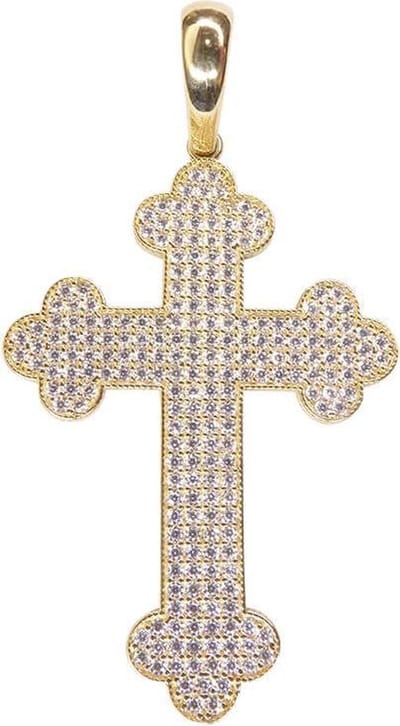 14 karaat geel gouden kruis