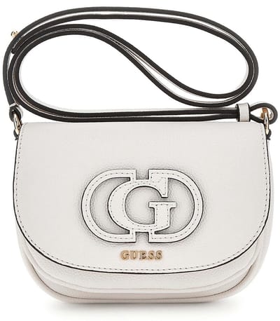 GUESS Schoudertas Calebra Mini Convertible Xbody Flap Bag Creme White Crème